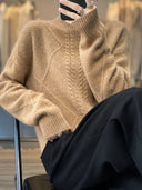 Signature Cable-Knit Cashmere Turtleneck
