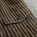Washed Stripe Lapel Shirt