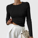 Minimalist Sculpted Long Sleeve Top