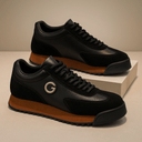 Grained Mixed-Media Statement Platform Sneaker