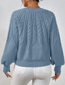 Essential Cable Knit Balloon Sleeve Sweater