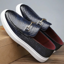 Python Embossed Statement Buckle Loafer