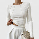 Minimalist Sculpted Long Sleeve Top