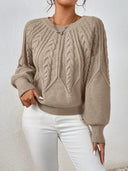 Essential Cable Knit Balloon Sleeve Sweater