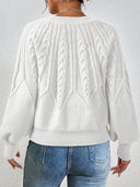Essential Cable Knit Balloon Sleeve Sweater