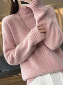 Signature Cable-Knit Cashmere Turtleneck
