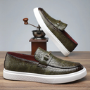 Python Embossed Statement Buckle Loafer