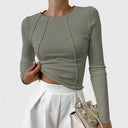 Minimalist Sculpted Long Sleeve Top