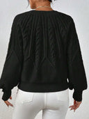 Essential Cable Knit Balloon Sleeve Sweater