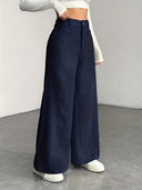 Curated Velvet Corduroy Wide Leg Trouser