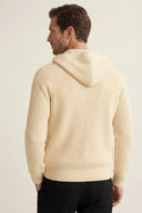 Ribbed Merino Zip Hoodie