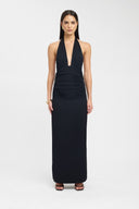 Fluid Halter Neck Contour Maxi Dress