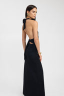 Fluid Halter Neck Contour Maxi Dress