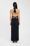 Fluid Halter Neck Contour Maxi Dress
