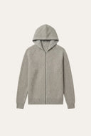 Ribbed Merino Zip Hoodie