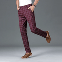 Slim Fit Check Trousers