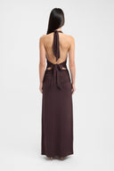 Fluid Halter Neck Contour Maxi Dress