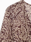 Stacked Printed V-Neck Midi Dress
