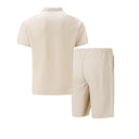Waffle Zip-Up Short Set
