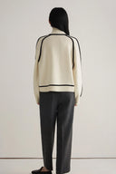 Defined Contrast Seam Turtleneck