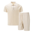 Waffle Zip-Up Short Set