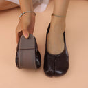Leather Toe Separator Loafers