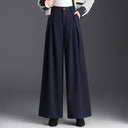 Defined High Waist Wool Wide Leg Trouser