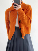 Artisanal Wide Collar Statement Cardigan