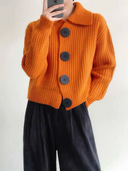 Artisanal Wide Collar Statement Cardigan