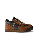 Grained Mixed-Media Statement Platform Sneaker