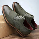 Refined Glossed Suede Wingtip
