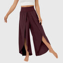 Refined Wide Leg Split Hem Trouser
