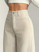 Curated Velvet Corduroy Wide Leg Trouser