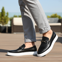 Python Embossed Statement Buckle Loafer
